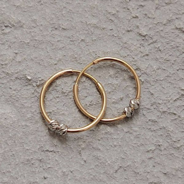 گوشواره حلقه ای تراش گوی - Image 3
